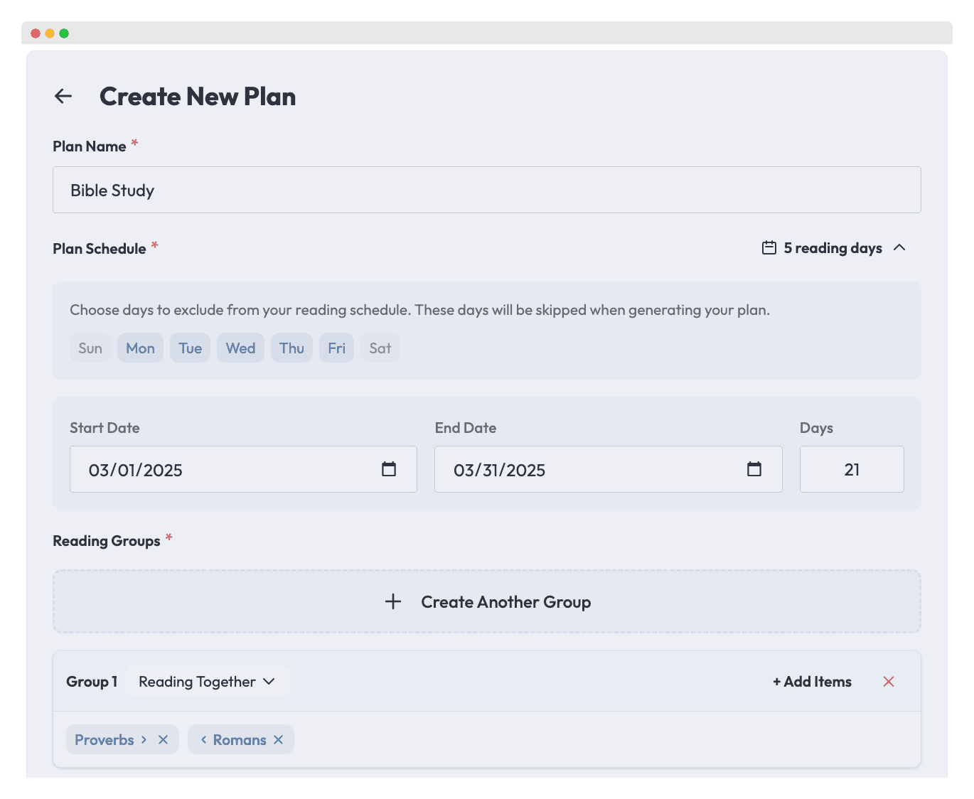 BiblePlan App Screenshot
